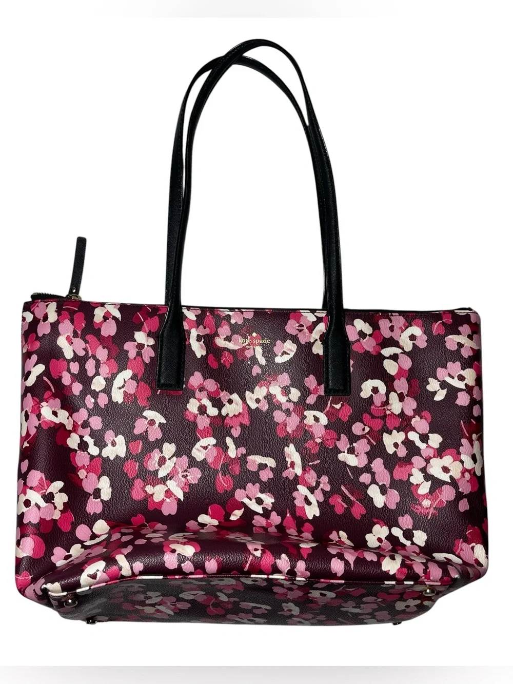 Kate Spade New York Young Lane Deep Cherry Nyssa Coated Canvas Tote